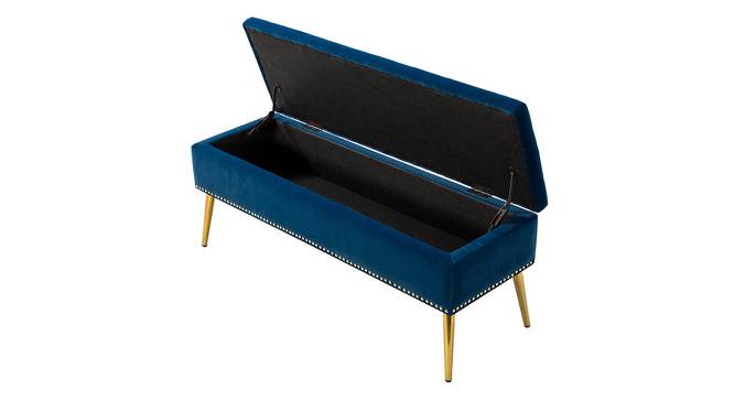 Kajana 2 Seater Ottoman with Storage Color in Orange (Navy Blue) by Urban Ladder - Design 1 Side View - 856567