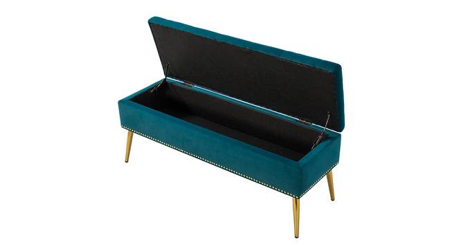 Kajana 2 Seater Ottoman with Storage Color in Orange (Teal Blue) by Urban Ladder - Design 1 Side View - 856568