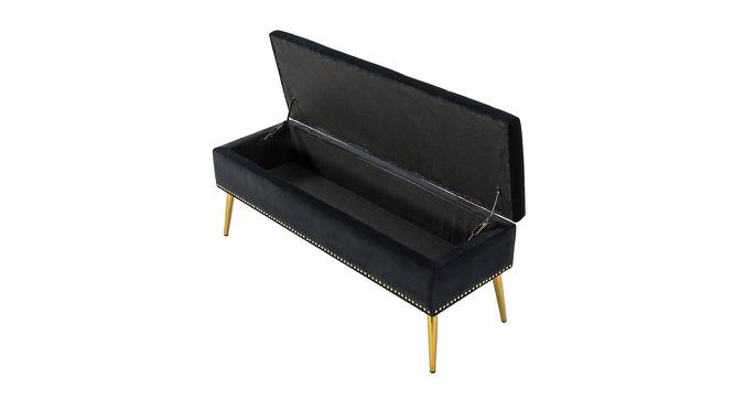 Kajana 2 Seater Ottoman with Storage Color in Orange (Black) by Urban Ladder - Design 1 Side View - 856569