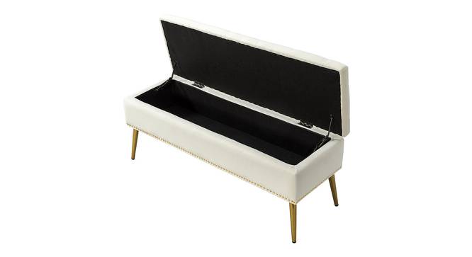 Kajana 2 Seater Ottoman with Storage Color in Orange (Cream) by Urban Ladder - Design 1 Side View - 856571