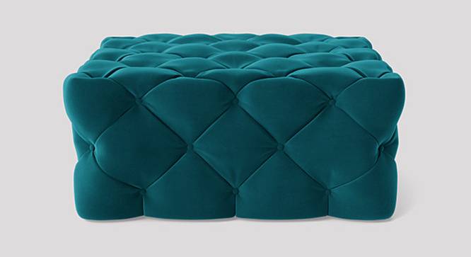 Winston Ottoman Color in T Blue (Teal Blue) by Urban Ladder - Design 1 Side View - 856580