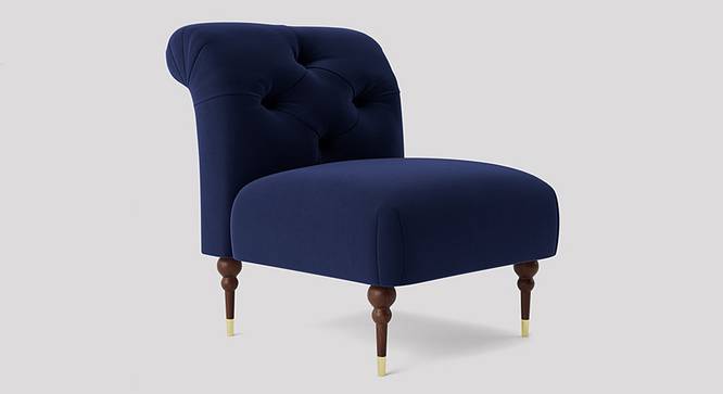 Tybalt Accent chair Velvet in Maroon Color (Navy Blue) by Urban Ladder - Front View Design 1 - 856586