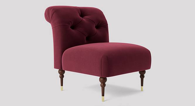 Tybalt Accent chair Velvet in Maroon Color (Maroon) by Urban Ladder - Front View Design 1 - 856592