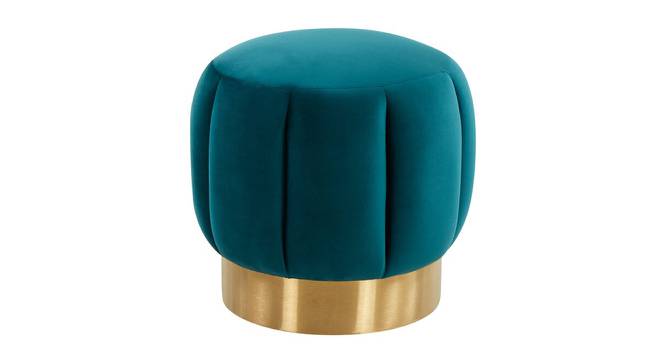 Gilbert Ottoman Color in Dark Grey (Teal Blue) by Urban Ladder - Design 1 Side View - 856593