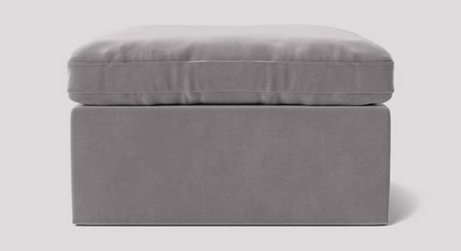 Seattle Ottoman Color in T Blue (Grey) by Urban Ladder - Design 1 Side View - 856597