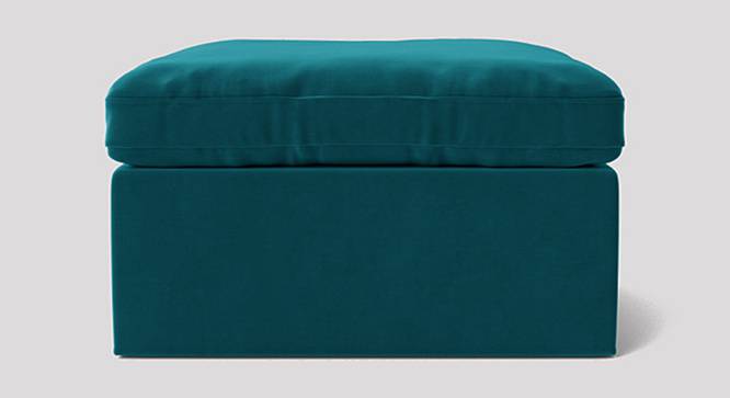 Seattle Ottoman Color in T Blue (Teal Blue) by Urban Ladder - Design 1 Side View - 856603