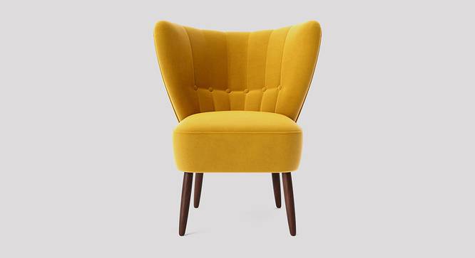 Fitz Accent chair Velvet in Maroon Color (Yellow) by Urban Ladder - Design 1 Side View - 856604