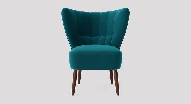 Fitz Accent chair Velvet in Maroon Color (Teal Blue) by Urban Ladder - Design 1 Side View - 856605