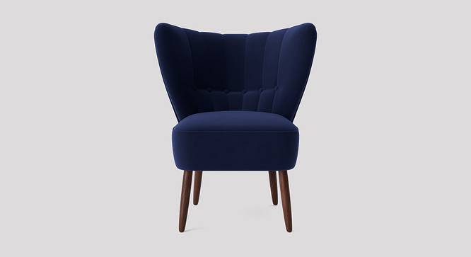 Fitz Accent chair Velvet in Maroon Color (Navy Blue) by Urban Ladder - Design 1 Side View - 856606