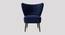 Fitz Accent chair Velvet in Maroon Color (Navy Blue) by Urban Ladder - Design 1 Side View - 856606