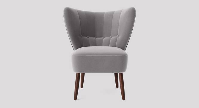 Fitz Accent chair Velvet in Maroon Color (Grey) by Urban Ladder - Design 1 Side View - 856609