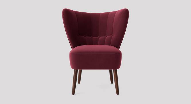 Fitz Accent chair Velvet in Maroon Color (Maroon) by Urban Ladder - Design 1 Side View - 856611