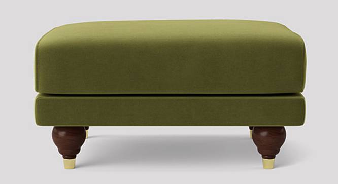 Weterlo Ottoman Color in Dark Grey (Mint Green) by Urban Ladder - Design 1 Side View - 856674