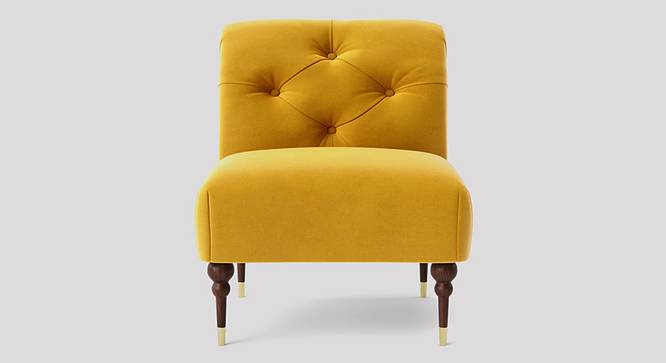 Tybalt Accent chair Velvet in Maroon Color (Yellow) by Urban Ladder - Design 1 Side View - 856709