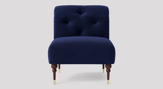 Tybalt Accent chair Velvet in Maroon Color (Navy Blue) by Urban Ladder - Design 1 Side View - 856712
