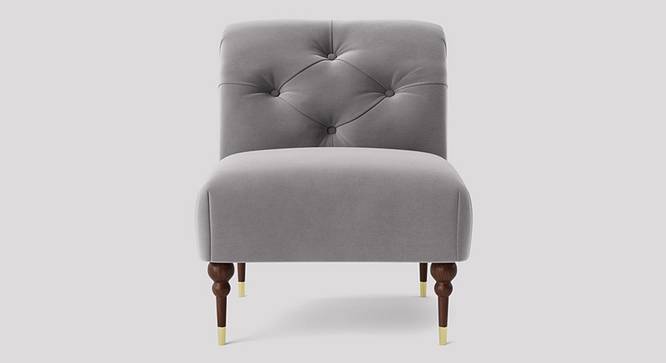 Tybalt Accent chair Velvet in Maroon Color (Grey) by Urban Ladder - Design 1 Side View - 856716