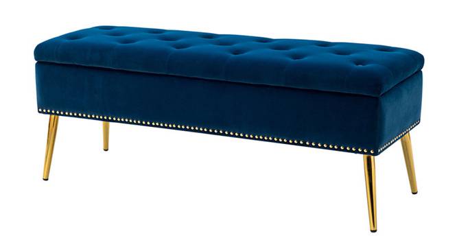 Kajana 2 Seater Ottoman with Storage Color in Orange (Navy Blue) by Urban Ladder - Front View Design 1 - 856741