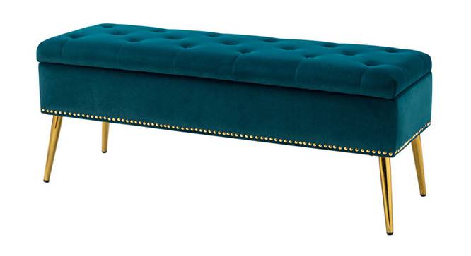 Kajana 2 Seater Ottoman with Storage Color in Orange (Teal Blue) by Urban Ladder - Front View Design 1 - 856742