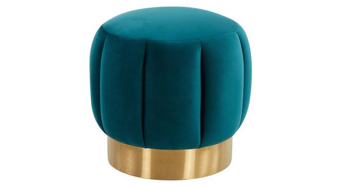Gilbert Ottoman Color in Dark Grey (Teal Blue) by Urban Ladder - Front View Design 1 - 856756