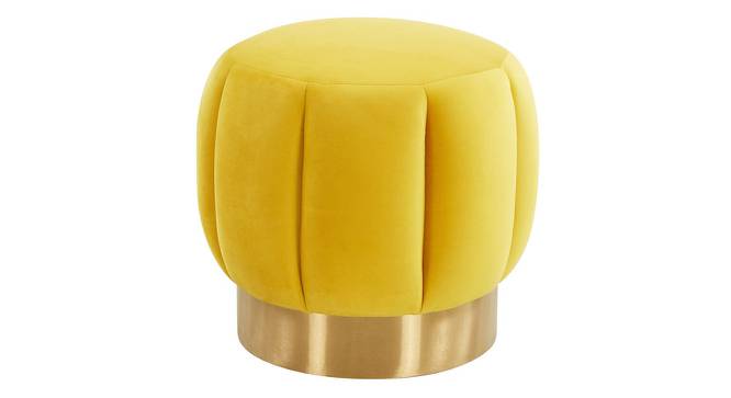 Gilbert Ottoman Color in Dark Grey (Yellow) by Urban Ladder - Front View Design 1 - 856757