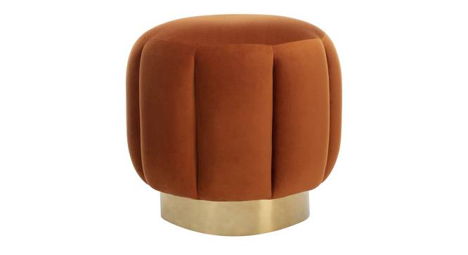 Gilbert Ottoman Color in Dark Grey (Orange) by Urban Ladder - Front View Design 1 - 856759