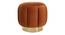 Gilbert Ottoman Color in Dark Grey (Orange) by Urban Ladder - Front View Design 1 - 856759