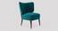 Duke Accent chair Velvet in Grey Color (Teal Blue) by Urban Ladder - Front View Design 1 - 856763