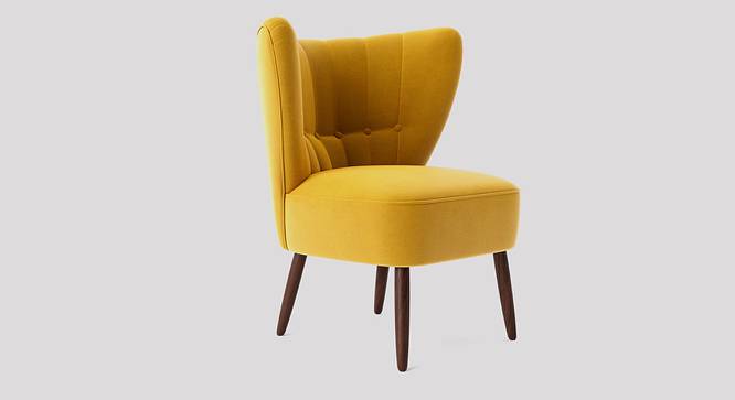 Fitz Accent chair Velvet in Maroon Color (Yellow) by Urban Ladder - Front View Design 1 - 856766