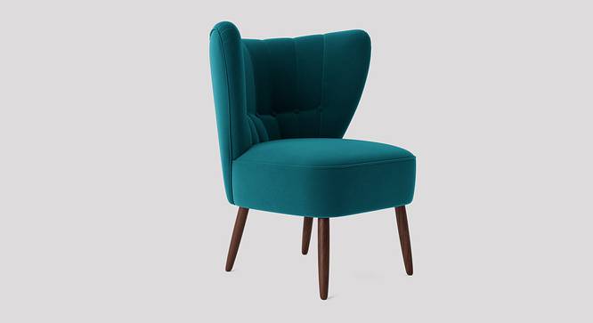 Fitz Accent chair Velvet in Maroon Color (Teal Blue) by Urban Ladder - Front View Design 1 - 856767