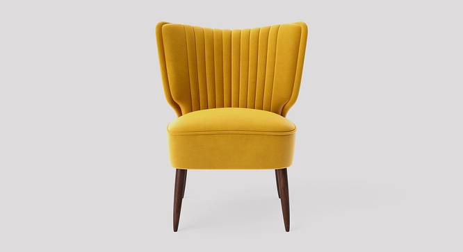 Duke Accent chair Velvet in Grey Color (Yellow) by Urban Ladder - Design 1 Side View - 856772
