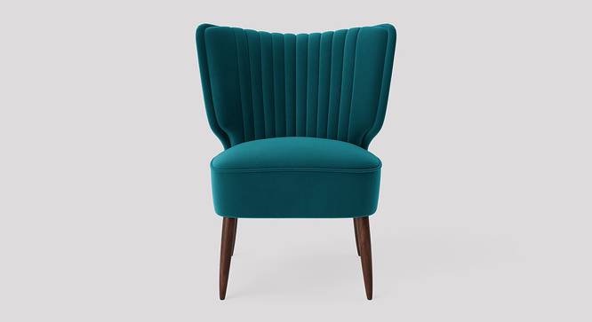 Duke Accent chair Velvet in Grey Color (Teal Blue) by Urban Ladder - Design 1 Side View - 856773