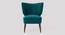 Duke Accent chair Velvet in Grey Color (Teal Blue) by Urban Ladder - Design 1 Side View - 856773