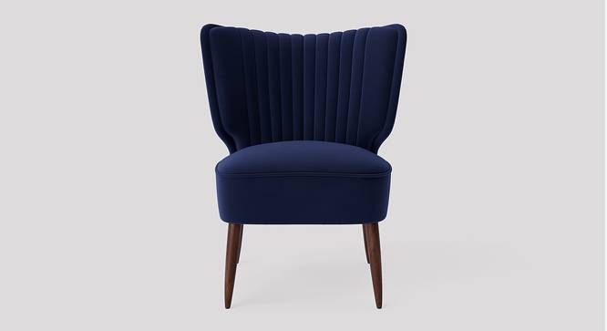 Duke Accent chair Velvet in Grey Color (Navy Blue) by Urban Ladder - Design 1 Side View - 856774