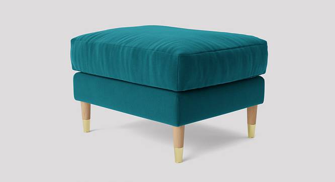 Rieti Ottoman Color in T Blue (Teal Blue) by Urban Ladder - Front View Design 1 - 856809