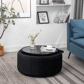 home lifestylez Loofy Ottoman with Strage Color in Black-picture-12