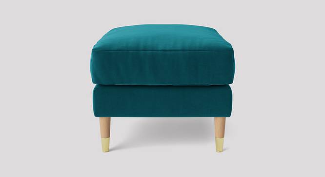 Rieti Ottoman Color in T Blue (Teal Blue) by Urban Ladder - Design 1 Side View - 856935