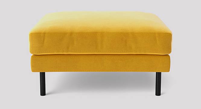Munich Ottoman Color in Cream (Yellow) by Urban Ladder - Design 1 Side View - 856938