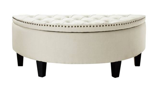 Replon 2 Seater Ottoman with Storage Color in Cream (Cream) by Urban Ladder - Design 1 Side View - 857034