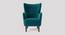 Ludwi Accent chair Velvet in Maroon Color (Teal Blue) by Urban Ladder - Design 1 Side View - 857035