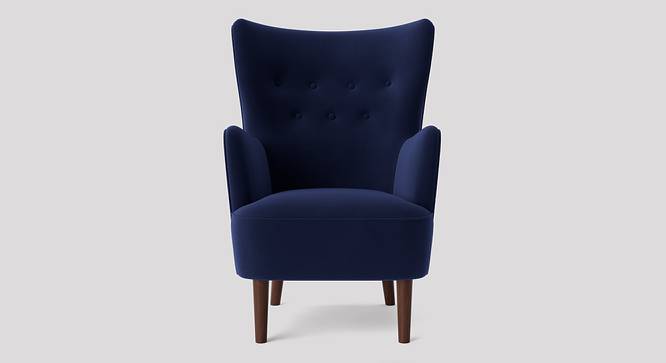 Ludwi Accent chair Velvet in Maroon Color (Navy Blue) by Urban Ladder - Design 1 Side View - 857036