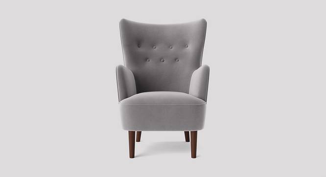 Ludwi Accent chair Velvet in Maroon Color (Grey) by Urban Ladder - Design 1 Side View - 857038