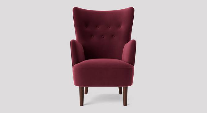 Ludwi Accent chair Velvet in Maroon Color (Maroon) by Urban Ladder - Design 1 Side View - 857039