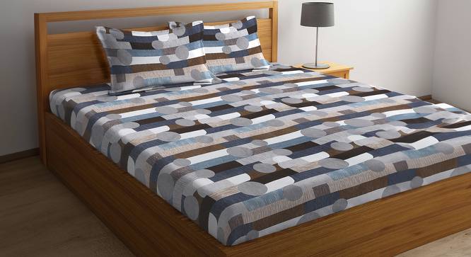 Double Bedsheet-KLBS-2040-Multi (King Size, Multicolor) by Urban Ladder - Front View Design 1 - 857252