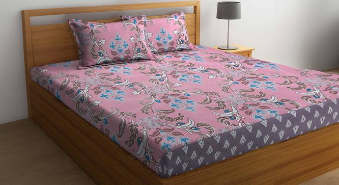 Double Bedsheet-KLBS-1695-Multi (King Size, Multicolor) by Urban Ladder - Front View Design 1 - 857333