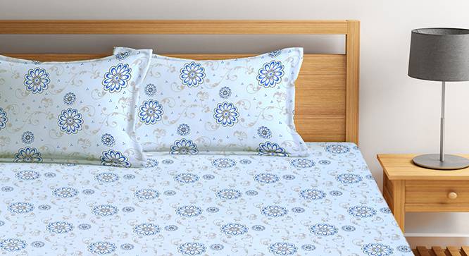 Double Bedsheet-KLBS-2160-Multi (Queen Size, Multicolor) by Urban Ladder - Design 1 Side View - 857342