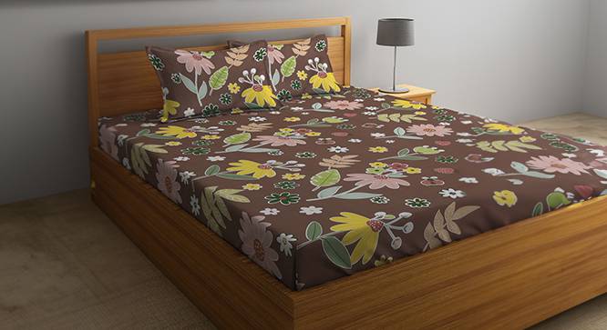 Double Bedsheet-KLBS-2163-Multi (Queen Size, Multicolor) by Urban Ladder - Front View Design 1 - 857390