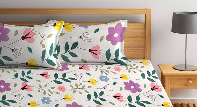 Double Bedsheet-KLBS-2037-Multi (King Size, Multicolor) by Urban Ladder - Design 1 Side View - 857411