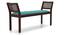 Latt Upholstered Bench (Mahogany Finish, With Blue Upholstery Configuration) by Urban Ladder - Cross View Design 1 - 85751