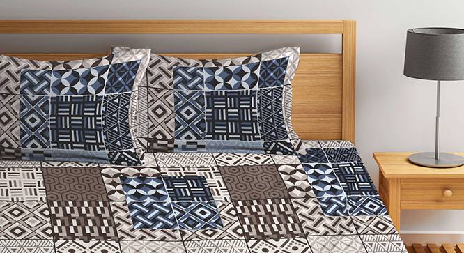 Double Bedsheet-KLBS-2180-Multi (Queen Size, Multicolor) by Urban Ladder - Design 1 Side View - 857526