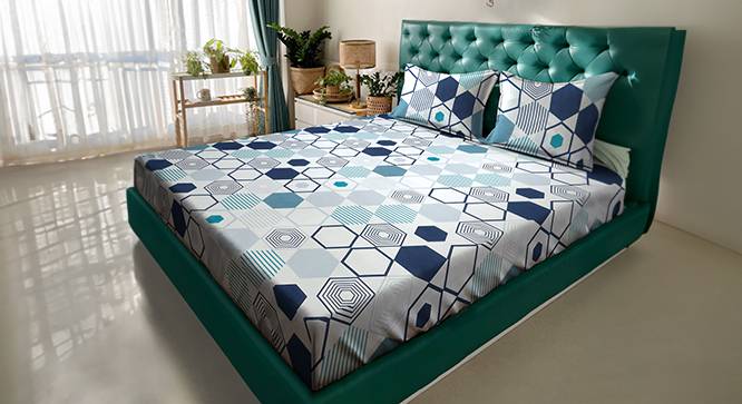 Double Bedsheet-KLBS-2166-Multi (Queen Size, Multicolor) by Urban Ladder - Front View Design 1 - 857587